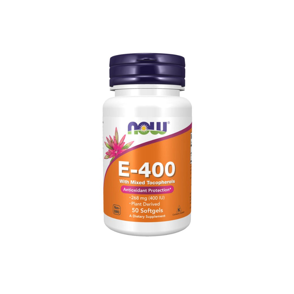 NOW Foods Vitamin E-400 with Mixed Tocopherols – 50 Softgels
