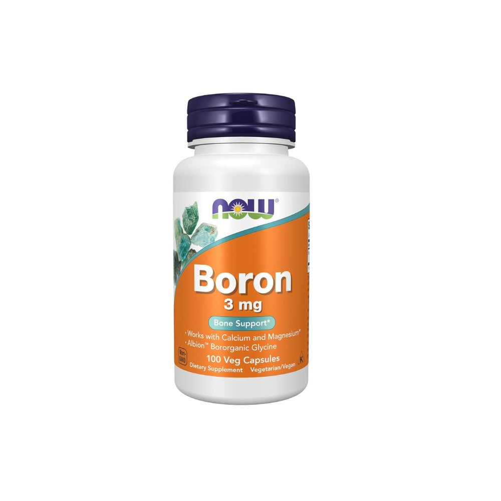 NOW Boron 3 mg – 100 Veg Capsules