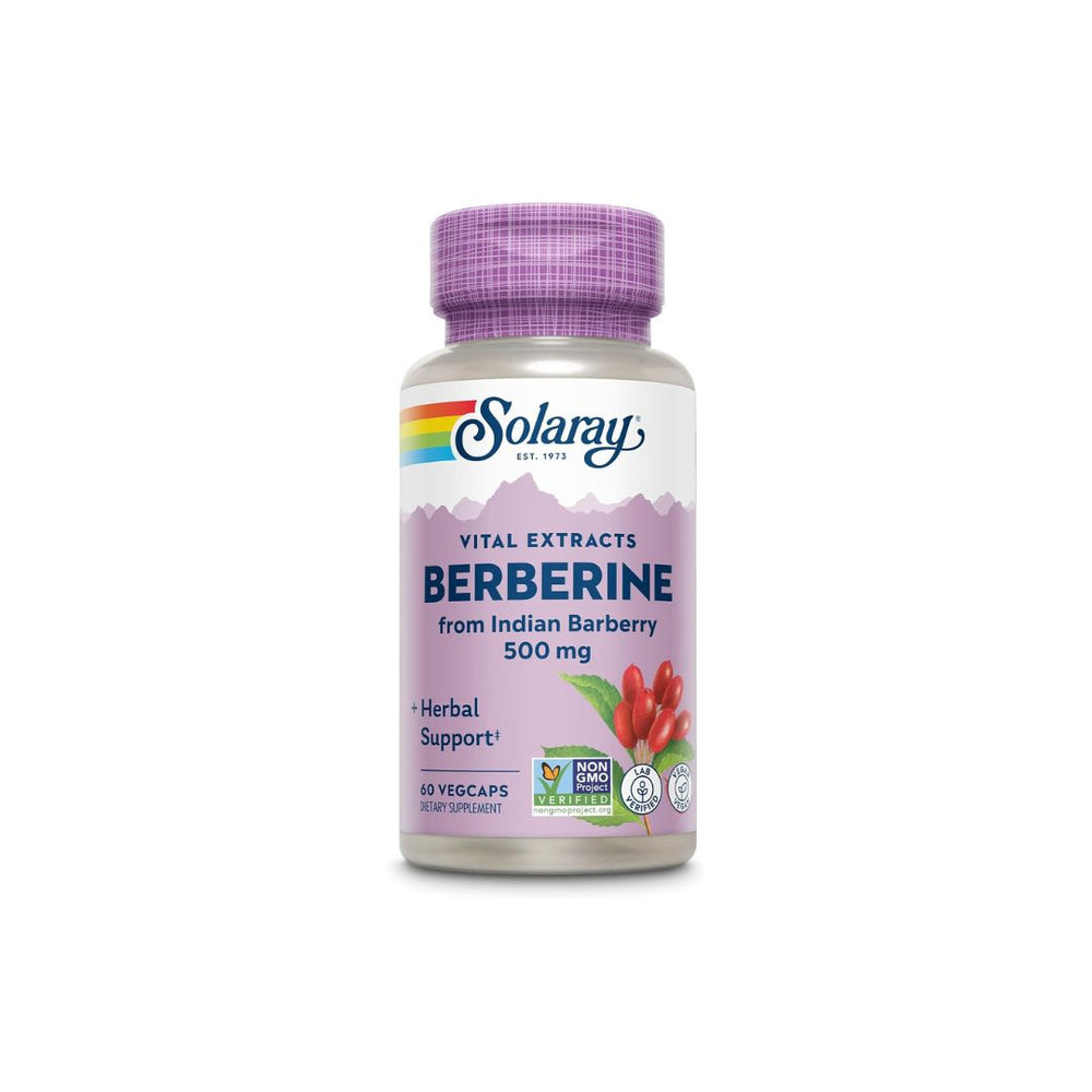Solaray Berberine Vital Extracts – 500 mg – 60 Vegetable Capsules