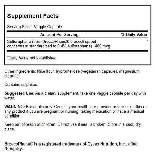 Swanson's Sulforaphane from Broccoli Sprout Extract - 60 Capsules