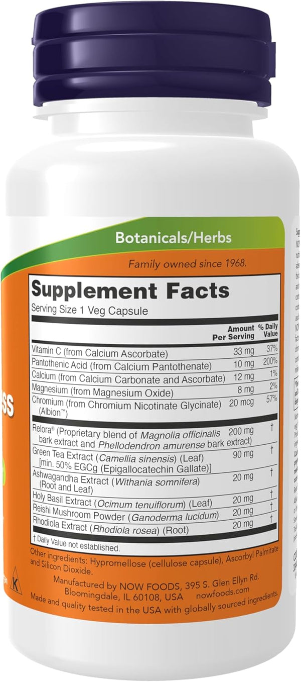 NOW Foods – Adrenal Stress Support (Cortisol Balance with Relora®)