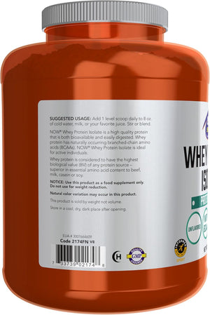 NOW Foods, Sports, Whey Protein Isolate with BCAA – Unflavored