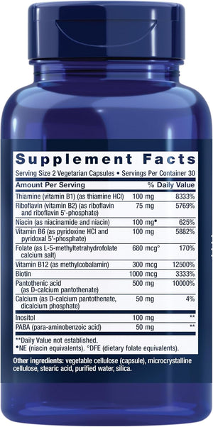 Life Extension BioActive Complete B-Complex - 60 Vegetarian Capsules