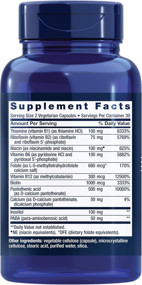Life Extension BioActive Complete B-Complex - 60 Vegetarian Capsules