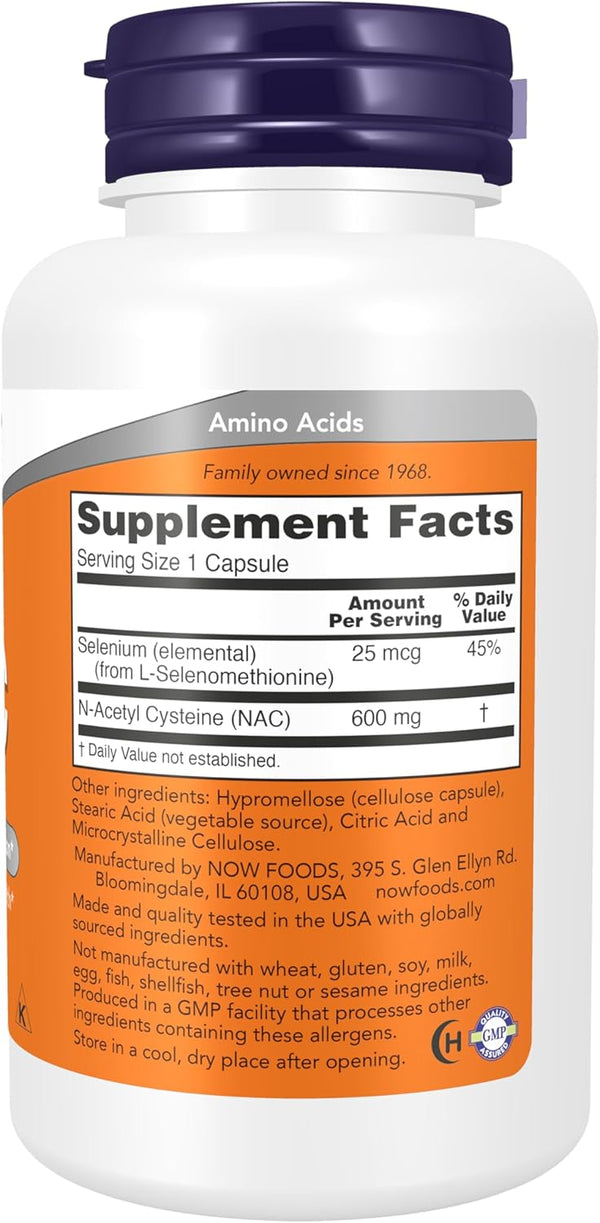 NOW Foods NAC (N-Acetyl Cysteine) – Free Radical Protection