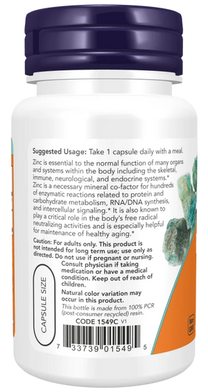 NOW Foods Zinc Picolinate 50 mg – 60 Veg Capsules